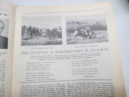 Helsingfors Journalen 1940 nr 7 Månadsrevyn, Tölö Blottar sina härligheter, Muralt i Munksnäs hos Skeppsredare Zachariassen, Fallna för Finland (porträtter), etc.