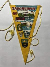 Savonlinna -Olavinlinna -matkailuviiri, pikkukoko / souvenier pennant