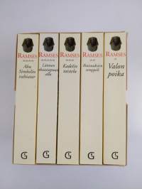 Ramses 1-5 : Valon poika ; Ikuisuuksien temppeli ; Kadesin taistelut ; Abu Simbelin valtiatar ; Lännen akaasiapuun alla (pahvikotelossa)