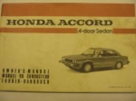 Honda Accord 4-door sedan owner´s manual 