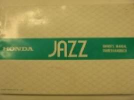 Honda Jazz 1984 owner´s manual 