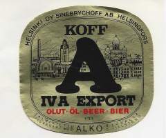 Koff IV A   Export Olut -  olutetiketti