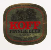 Koff Finnish Beer -  olutetiketti