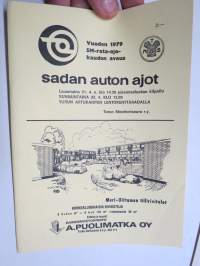 Sadan auton ajot 21.4.1979 Artukaisten lentokentällä -käsiohjelma -program booklet