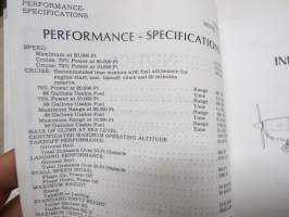Cessna Skylane RG Model TR182 1982 Turbo Information Manual -lentokoneen teknisiä tietoja / ohjeita ja käyttöä