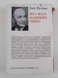SKP:n maanalaisuuden vuodet : Suomen työväenliikkeen historiaa 1920-1930-luvuilla