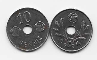 10  penniä  1944 Fe