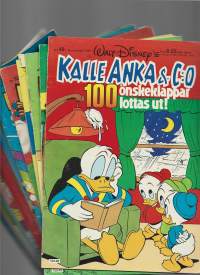 Kalle Anka&amp;Co (Aku Ankka) 1983  19 kpl ruotsinkielisiä sarjakuvalehtiä
