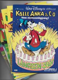 Kalle Anka&amp;Co (Aku Ankka) 1982  6 kpl ruotsinkielisiä sarjakuvalehtiä