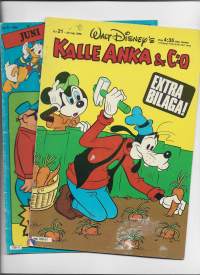 Kalle Anka&amp;Co (Aku Ankka) 1980  2 kpl ruotsinkielisiä sarjakuvalehtiä