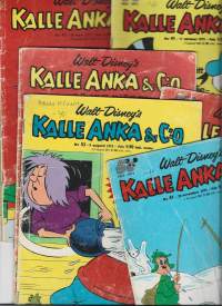 Kalle Anka&amp;Co (Aku Ankka) 1973    6 kpl ruotsinkielisiä sarjakuvalehtiä
