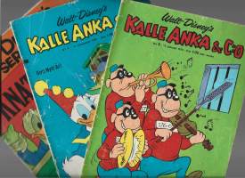 Kalle Anka&amp;Co (Aku Ankka) 1970 nrot 1,3 ja 8     3 kpl ruotsinkielisiä sarjakuvalehtiä