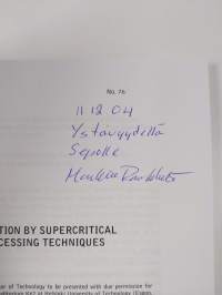 Particle Production by Supercritical Antisolvent Processing Techniques (signeerattu, tekijän omiste)