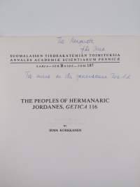 The Peoples of Hermanaric Jordanaes, Getica 116 (signeerattu, tekijän omiste)