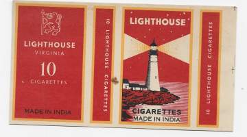 Lighthouse- tupakka-askin aihio pahvia