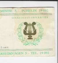 Yliopiston Apteekki Mannerheimintie Helsinki - resepti signatuuri 1969