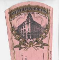 Wilhelms Apotek , Helsinki  - reseptiliuska reseptipussi 1943