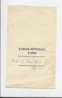 Euran Apteekki Eura P O Vanamo apteekkipussi tuotepakkaus