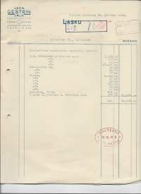 Leon Gestrin jälk  Turku 1939 - firmalomake