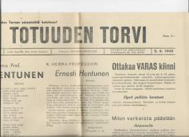Totuuden Torvi  2. 6.  1945 /Entinen orpanan agentti, oikeuslaitoksen puhdistaminen, juoppous