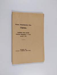 Suomen Maalaisväestön Liiton Ohjelma - hyväksytty liiton yleisessä kokouksessa Kauhavalla 7-8 p:nä marraskuuta 1908