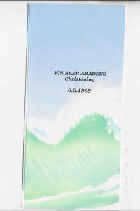 M/S Aker Amsdeus Christering   - Menu 1999