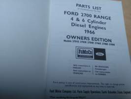 Parts List Ford 2700 Range Diesel Engines v.1966