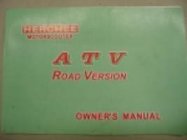 Herchee Motor Scooter ATV road version owner´s manual -käyttöohjekirja