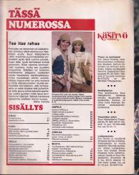 Suuri Käsityökerho 1/1978. Ompele rimpsuhame. Mukana kaava-arkki 43 college-paidat, kassit, puserot, lapsille hattu, tossut. Katso sisältö kuvasta.