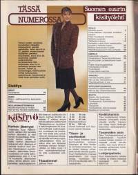 Suuri Käsityökerho 2/1980.  Mukana kaava-arkki 2/80. Naisen hame, pusero, tikkiliivi, kokohaalari. Paljon muotineuleita. Katso sisältö kuvasta.