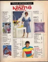 Suuri Käsityökerho 6/1982.  Mukana kaava-arkki 6/82. Jokanaisen takkimekko, kauneimmat pitsipuserot.  Katso sisältö kuvasta.