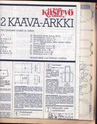 Suuri Käsityökerho 6/1982.  Mukana kaava-arkki 6/82. Jokanaisen takkimekko, kauneimmat pitsipuserot.  Katso sisältö kuvasta.