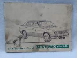 Alfa Romeo Giulietta instruction book