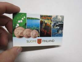 Suomen sentit - Finska cent - Finnish cents - Finnische Cents - 1,2 ja 5 Eurocent 2007 alkuperäisessä kotelossa