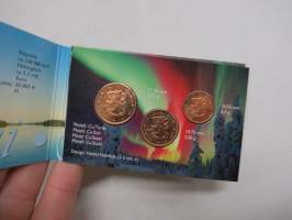 Suomen sentit - Finska cent - Finnish cents - Finnische Cents - 1,2 ja 5 Eurocent 2007 alkuperäisessä kotelossa