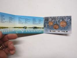 Suomen sentit - Finska cent - Finnish cents - Finnische Cents - 1,2 ja 5 Eurocent 2007 alkuperäisessä kotelossa