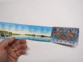 Suomen sentit - Finska cent - Finnish cents - Finnische Cents - 1,2 ja 5 Eurocent 2007 alkuperäisessä kotelossa