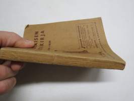 Koululaisen Muistikirja 1929-1930, sisältää kalenterin, runsaasti tietoiskuja ja artikkeleita, esim. Philips Miniwat radioputkitaulukot, Suomalaisia höyrylaivoja...