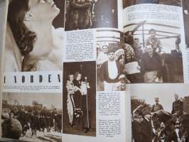 Vecko Journalen 1939, ruotsalainen aikakauslehti -sidottu osittainen vuosikerta, sisältää mm. alkavaa maailmansotaa ja Suomea koskevia artikkeleita