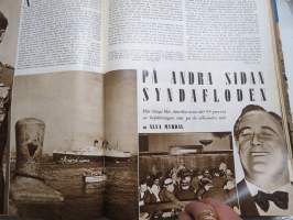 Vecko Journalen 1939, ruotsalainen aikakauslehti -sidottu osittainen vuosikerta, sisältää mm. alkavaa maailmansotaa ja Suomea koskevia artikkeleita