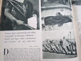 Vecko Journalen 1939, ruotsalainen aikakauslehti -sidottu osittainen vuosikerta, sisältää mm. alkavaa maailmansotaa ja Suomea koskevia artikkeleita