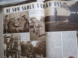 Vecko Journalen 1939, ruotsalainen aikakauslehti -sidottu osittainen vuosikerta, sisältää mm. alkavaa maailmansotaa ja Suomea koskevia artikkeleita