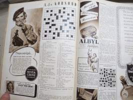 Vecko Journalen 1939, ruotsalainen aikakauslehti -sidottu osittainen vuosikerta, sisältää mm. alkavaa maailmansotaa ja Suomea koskevia artikkeleita