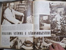 Vecko Journalen 1939, ruotsalainen aikakauslehti -sidottu osittainen vuosikerta, sisältää mm. alkavaa maailmansotaa ja Suomea koskevia artikkeleita