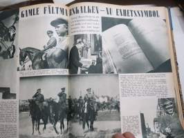 Vecko Journalen 1939, ruotsalainen aikakauslehti -sidottu osittainen vuosikerta, sisältää mm. alkavaa maailmansotaa ja Suomea koskevia artikkeleita