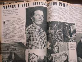 Vecko Journalen 1939, ruotsalainen aikakauslehti -sidottu osittainen vuosikerta, sisältää mm. alkavaa maailmansotaa ja Suomea koskevia artikkeleita