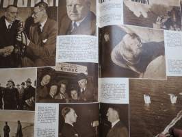 Vecko Journalen 1939, ruotsalainen aikakauslehti -sidottu osittainen vuosikerta, sisältää mm. alkavaa maailmansotaa ja Suomea koskevia artikkeleita