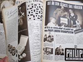 Vecko Journalen 1939, ruotsalainen aikakauslehti -sidottu osittainen vuosikerta, sisältää mm. alkavaa maailmansotaa ja Suomea koskevia artikkeleita