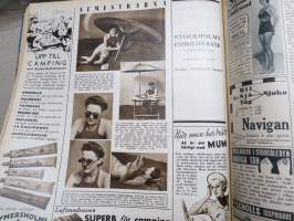 Vecko Journalen 1939, ruotsalainen aikakauslehti -sidottu osittainen vuosikerta, sisältää mm. alkavaa maailmansotaa ja Suomea koskevia artikkeleita