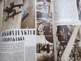 Vecko Journalen 1939, ruotsalainen aikakauslehti -sidottu osittainen vuosikerta, sisältää mm. alkavaa maailmansotaa ja Suomea koskevia artikkeleita